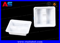 سینی پلاستیکی سفید رنگ برای نگه داشتن 2 × 2ml شیشۀ برای بسته بندی سماگلوتید MOQ 100pcs