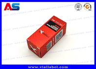 جعبه های ویال قرمز 10ml قرمز برای بسته بندی استریوئیدهای ویال روغنی اندازه 3 * 3 * 6CM