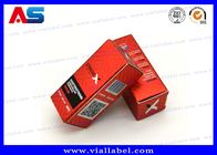 جعبه های ویال قرمز 10ml قرمز برای بسته بندی استریوئیدهای ویال روغنی اندازه 3 * 3 * 6CM