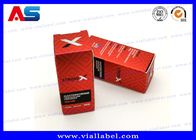 جعبه های کاغذ مربعی 10ml / بسته بندی جعبه ویال تزریقی پزشکی برای PCT یا کاهش وزن