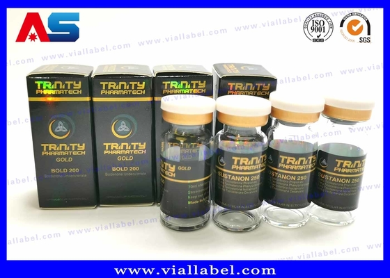 داروسازی پپتید سارمز بطری کاغذی بسته بندی جعبه لوگو هولوگرام پوشش UV برچسب های بطری 10 میلی لیتر