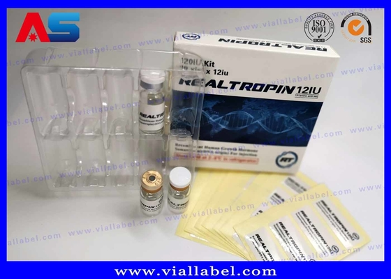 Somatropina Hcg بسته بندی بطری تزریقی کاغذی با برچسب برای مکمل های بدنسازی