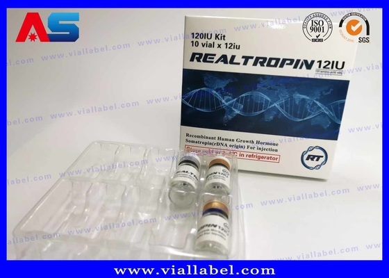 Somatropina Hcg بسته بندی بطری تزریقی کاغذی با برچسب برای مکمل های بدنسازی