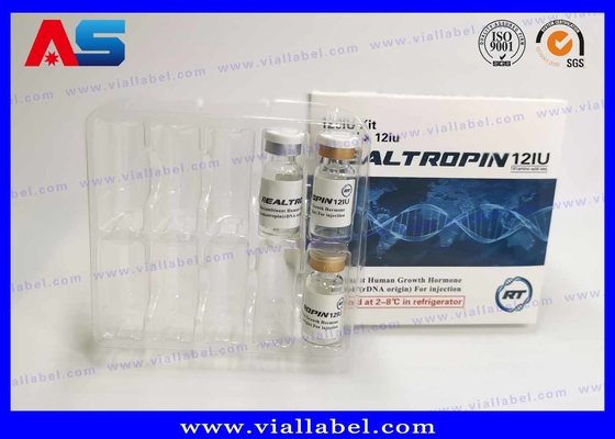 Somatropina Hcg بسته بندی بطری تزریقی کاغذی با برچسب برای مکمل های بدنسازی