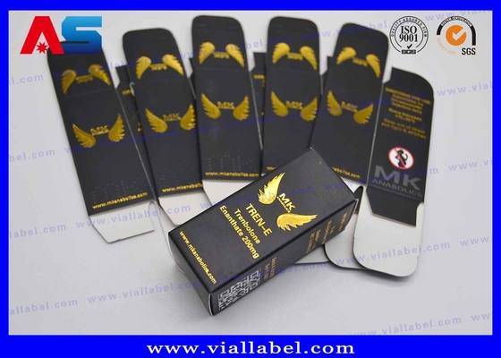 سازنده عضلات مَت فولیک طلایی سیاه جعبه بسته بندی بطری 10 میلی لیتر جعبه بسته بندی دارویی 20 میلی لیتر
