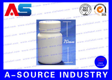 60 میلی لیتر کپسول PE بطری های قرص پلاستیکی 70mm * 27mm با حفاظت حساس مهر بطری های دارویی پلاستیکی