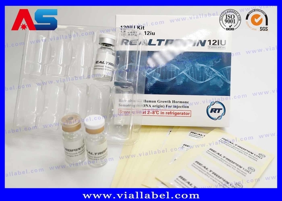 2ML / 3mL / 5mL / 10mL بسته بندی Hcg برچسب جعبه کاغذی و پلاستیک پفک سفارشی ساخته شده