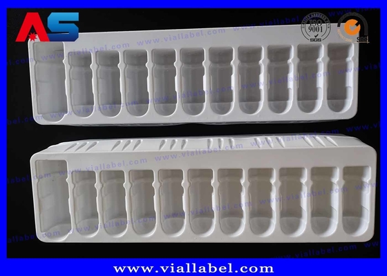 تاول های سینی پلاستیکی سفید PET ارزان قیمت ویال 2 میلی لیتری و بطری 10 میلی لیتری