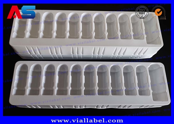 تاول های سینی پلاستیکی سفید PET ارزان قیمت ویال 2 میلی لیتری و بطری 10 میلی لیتری