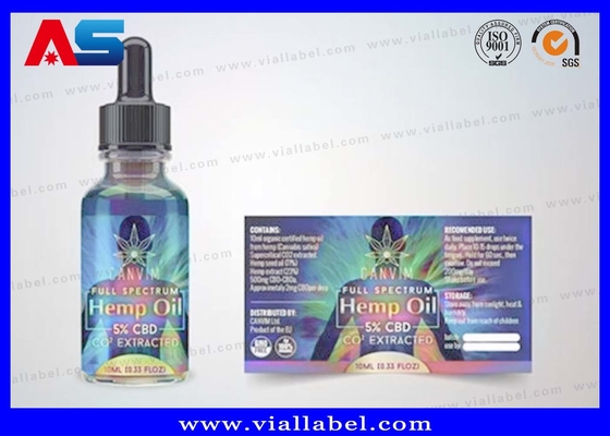 روغن CBD سفارشی 10 میلی لیتر جعبه کاغذی چاپ برچسب و بطری قطره