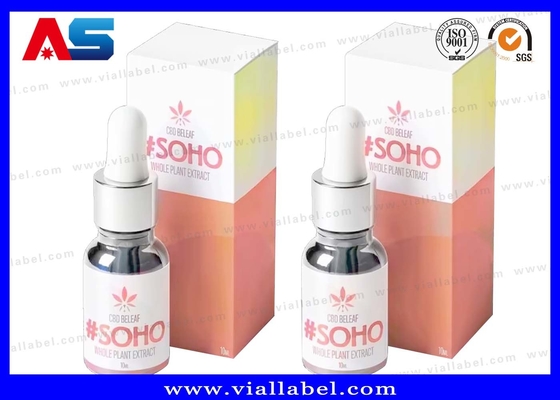 روغن CBD سفارشی 10 میلی لیتر جعبه کاغذی چاپ برچسب و بطری قطره