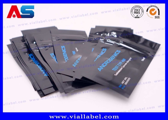 Medicine ZipLock Black Aluminum Foil Bags 4" - 6" For 100 Tablets Packaging