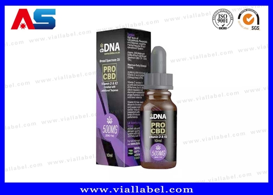 Pro CBD بسته بندی جعبه و برچسب DNA روغن قطره کش بطری برچسب و جعبه کارخانه چاپ