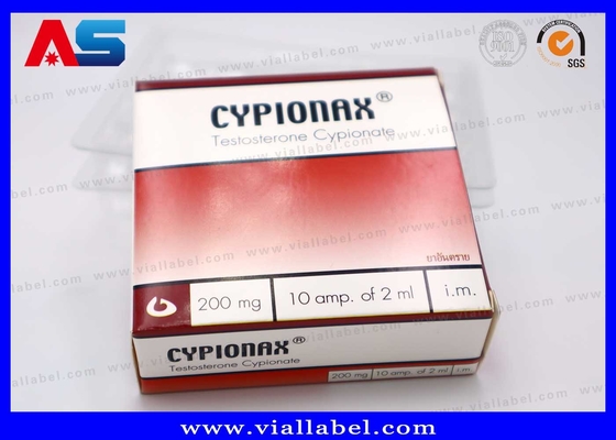 جعبه بسته بندی دارویی CMYK برای 10 آمپول 1 میلی لیتر جعبه کاغذی آمپول و سینی پلاستیکی