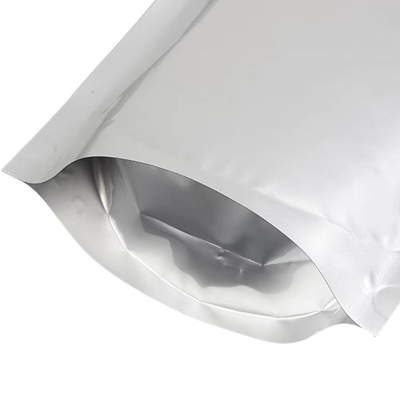 کیسه ورق آلومینیومی MOQ 100pcs آلومینیوم نقره ای Zip Lock Pouch برای 50 قرص