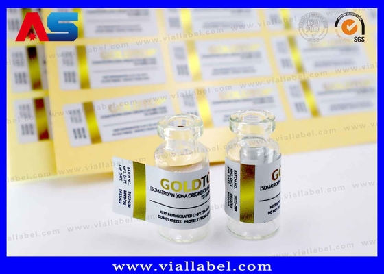 برچسب های فولیک طلایی 10 میلی لیتر بطری چاپی بسته بندی بطری ضد آب برچسب چسب قوی 10 میلی لیتر