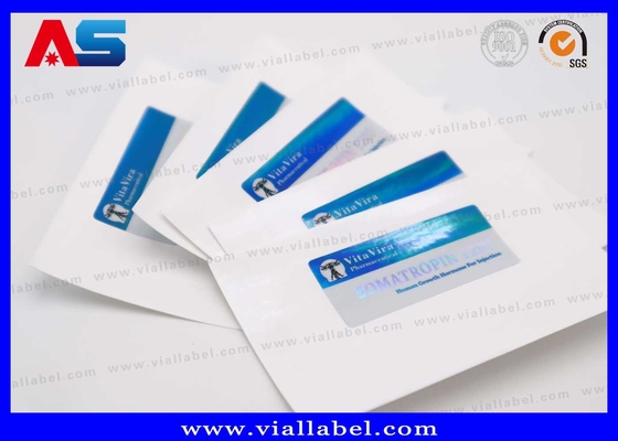 بطری کوچک Hcg برچسب چسبنده 2 میلی لیتر لیوان رنگ آبی فلزی استفاده داروسازی