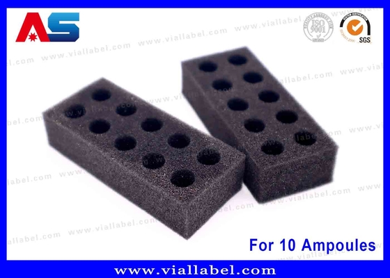 سینی آمپول فوم EVA سیاه   10x1ml راه حل ذخیره سازی امن برای استفاده پزشکی و آزمایشگاهی