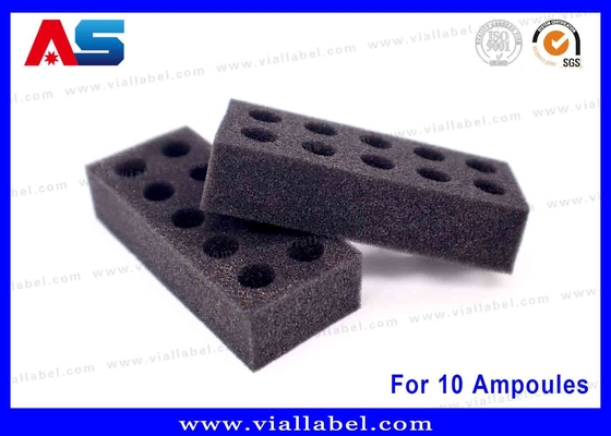 آماده ارسال: ذخیره سازی فوم EVA سیاه برای 10 آمپول   10x1ml راه حل ذخیره سازی امن برای بسته پپتید