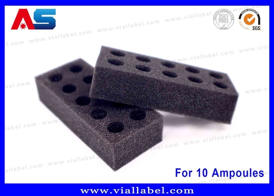 آماده ارسال: ذخیره سازی فوم EVA سیاه برای 10 آمپول   10x1ml راه حل ذخیره سازی امن برای بسته پپتید