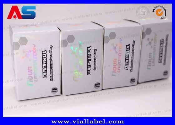برچسب جعبه ویال 10 میلی لیتری Bio Pharma و بطری شیشه ای برای بسته 250 میلی گرمی ترنبولون استات
