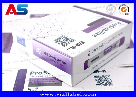 بطری تزریقی Tirzepatide (2x 2ml Vials) جعبه بسته بندی کارتن برای بدن سازی
