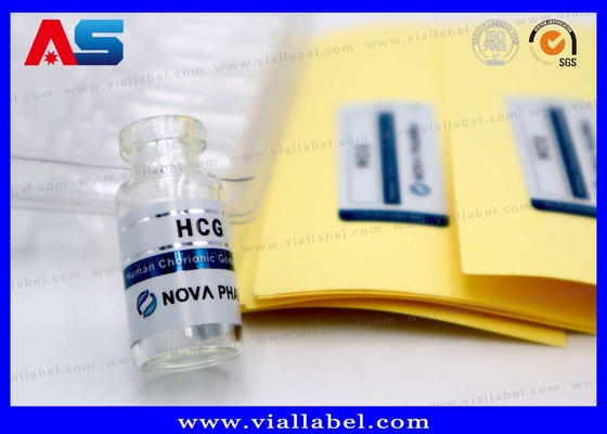 برچسب بطری تزریقی کوچک 2 میلی لیتر، متی برچسب بطری Hcg سفارشی برای بسته بندی دارویی