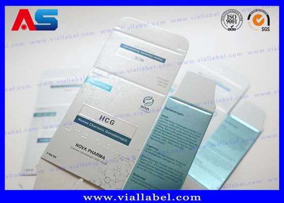 بسته بندی با کیفیت بالا جعبه کاغذی پپتید 3 میلی لیتر برای 2 بطری 3 میلی لیتر طراحی رایگان MOQ 500 مجموعه