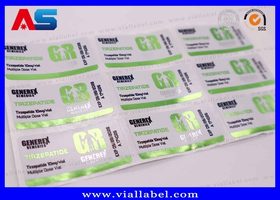 سماگلوتید 2mg / 5mg بسته برچسب بطری کوچک برچسب های با ویژگی های دوستانه محیط زیست و طراحی ضد آب
