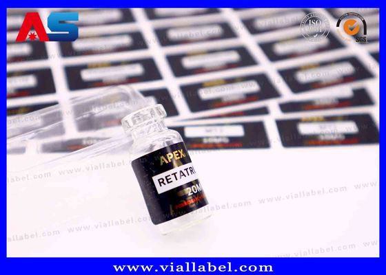 برچسب بطری کوچک فیلمی سفید مروارید برای روغن تزریقی برچسب ها، برچسب های بطری Hcg چاپ لوگو سفارشی