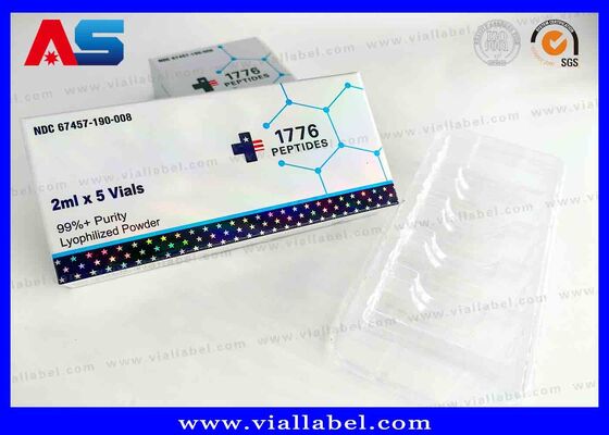 جعبه کوچک لیزر هولوگرافی BPC، جعبه دارویی برای 2 بطری 3 میلی‌لیتری چاپ