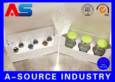 چاپ هولوگرام سفارشی 2ml بطری جعبه های ذخیره سازی از پپتید BPC با 10 x 2ml سینی پلاستیکی