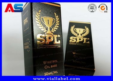 بسته بندی کارتونی چاپی 10 میلی لیتر جعبه های شیش با پوشش ژل های بدن سازی ورق طلا بسته بندی ورق طلا / اثر هولوگرام