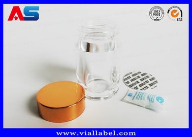 بطری های قرص های پلاستیکی آکریلیک شفاف با کاپ های طلایی، بطری های خالی قرص ها بطری های پلاستیکی کوچک قرص