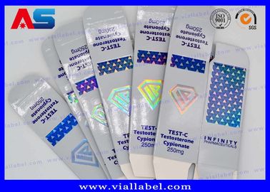 جعبه ویال روغن جعبه های بسته بندی ویال 20 میلی لیتری / جعبه کاغذی دارو برچسب های Diamond Pharmaceutical