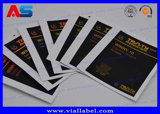 برچسب لیبل بطری / کیسه قرص CMYK با نسخه هولوگرام لیزری