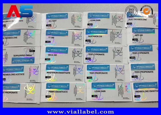 برچسب استیکت رشد عضلانی بطری برچسب چاپ10 میلی لیتر بطری های تزریقی برچسب های روغن ضروری طراحی سفارشی