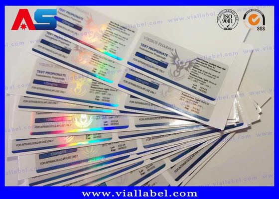 برچسب های هولوگرافیک لیوان 10 میلی لیتر تزریقی پپتید نسخه لیبل لیوان چاپ 4C رنگ کامل 60 x 25 میلی متر