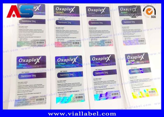 برچسب های هولوگرافیک لیوان 10 میلی لیتر تزریقی پپتید نسخه لیبل لیوان چاپ 4C رنگ کامل 60 x 25 میلی متر