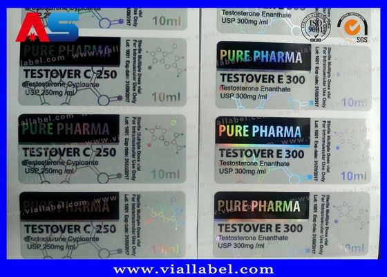 داروها داروسازی برچسب بطری های شیشه ای سفارشی PET / PVC CMYK