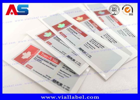 داروها داروسازی برچسب بطری های شیشه ای سفارشی PET / PVC CMYK