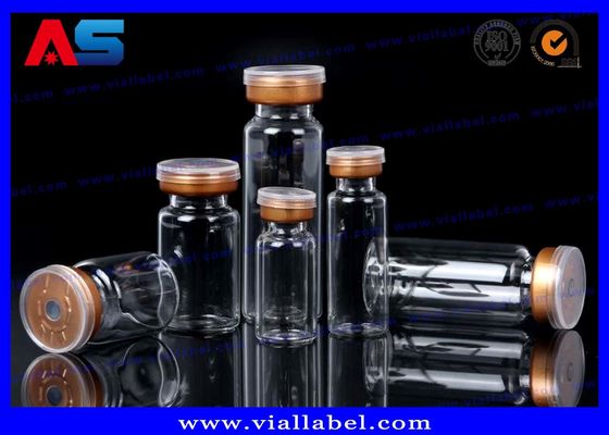 لیبارٹری واکنش دهنده بطری شیشه ای 3ml با stopper و پوشه پلاستیکی 100pcs / بسته فیلا شیشه ای بطری