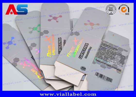 لیزر هولوگرافیک 15 میلی لیتر شیشه ای قطره فروشان بطری جعبه و برچسب جعبه های بسته بندی کوچک برای بطری های بدن سازی