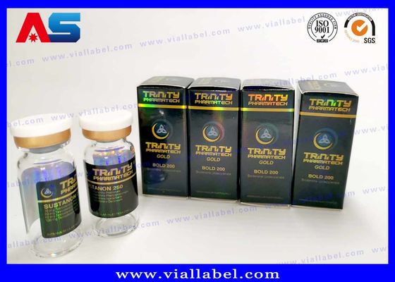 جعبه‌ها و برچسب‌های کوچک بطری آزمایشگاه رنگ پانتون هولوگرام لیزری بسته‌بندی بدنسازی