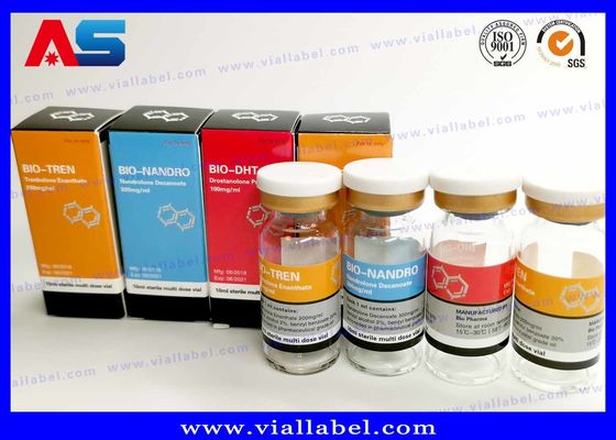 برچسب های بطری دارویی Cypionate بدنسازی 25x60mm گواهینامه ایزو برای 10 میلی لیتر
