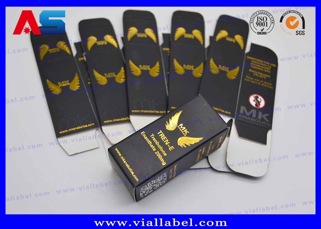 سازنده عضلات مَت فولیک طلایی سیاه جعبه بسته بندی بطری 10 میلی لیتر جعبه بسته بندی دارویی 20 میلی لیتر