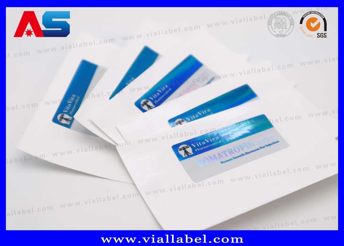 بطری کوچک Hcg برچسب چسبنده 2 میلی لیتر لیوان رنگ آبی فلزی استفاده داروسازی
