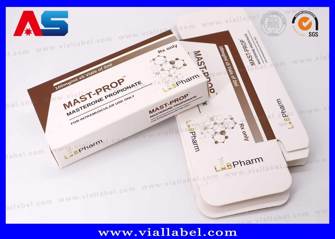 جعبه ذخیره سازی پپتید سفارشی برای بطری های 2x2 میلی لیتر، جعبه بسته بندی پپتید برتر چاپ سفارشی
