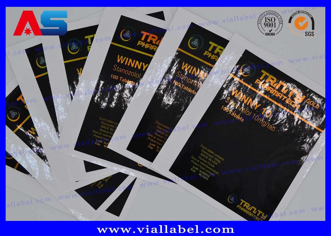 برچسب لیبل بطری / کیسه قرص CMYK با نسخه هولوگرام لیزری