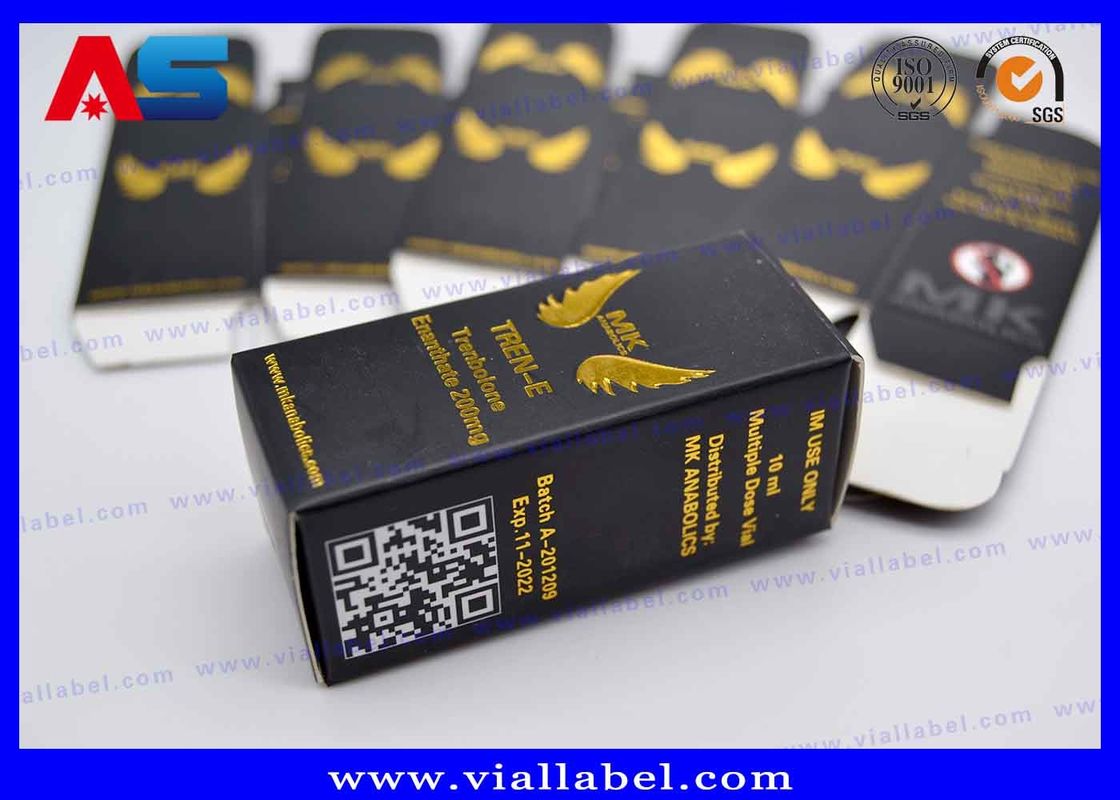 جعبه های بطری 10 میلی لیتر داروسازی MK با ورق طلا جعبه های لوگو برای بطری های کوچک